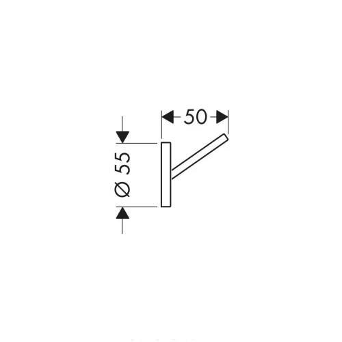 Купить купить крючок одинарный axor starck, хром арт. 40837000