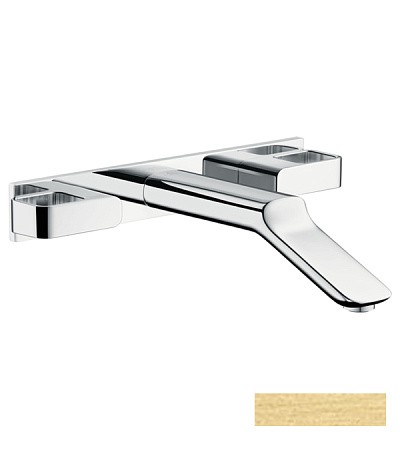 Купить купить смеситель для раковины axor urquiola, на 3 отверстия, скрытого монтажа, с изливом 228 мм, шлифованная медь арт. 11043950