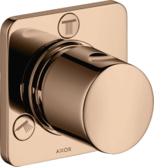 Запорный/переключающий вентиль Trio/Quattro Axor Citterio M, скрытого монтажа, полированное красное золото арт. 34920300