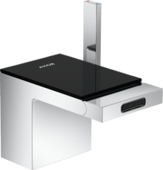 Смеситель для биде AXOR MyEdition со сливным клапаном Push-Open, зеркальный черный, хром арт. 47210600