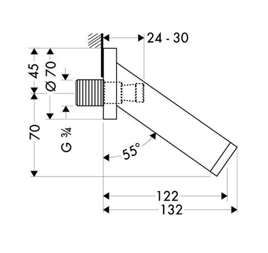 Купить купить удлинение axor, хром арт. 10495000