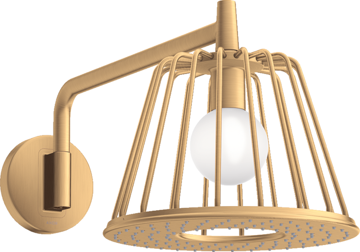 Купить купить верхний душ axor lampshower/nendo 275 1jet, с потолочным подсоединением, шлифованная медь арт. 26031950