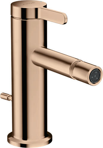 Купить купить смеситель для биде, axor one, однорычажный, со сливным гарнитуром, полированное красное золото арт. 48210300
