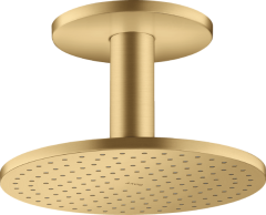 Верхний душ AXOR ShowerSolutions 250 2jet, с потолочным подсоединением, матовое золото арт. 35297250