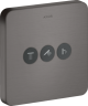 Купить купить вентиль axor showerselect для 3 потребителей, softsquare, см, матовый черный, хром арт. 36773340