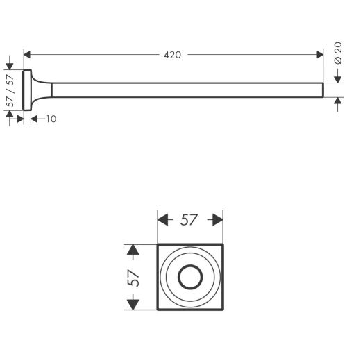 Купить купить полотенцедержатель axor starck organic, хром арт. 42720000
