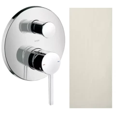 Смеситель для ванны Axor Starck, однорычажный, скрытого монтажа, с плоской рычаговой рукояткой, со встроенной защитной комбинацией EN1717, сталь арт. 10427800