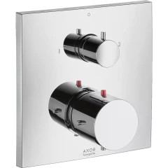 Термостат для душа Axor Starck, с запорным/переключающим вентилем, полированный черный, хром арт. 10726330