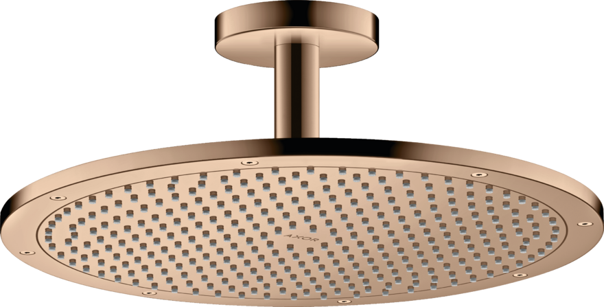 Купить купить верхний душ axor showersolutions 350 1jet, с потолочным подсоединением, полированное красное золото арт. 26035300