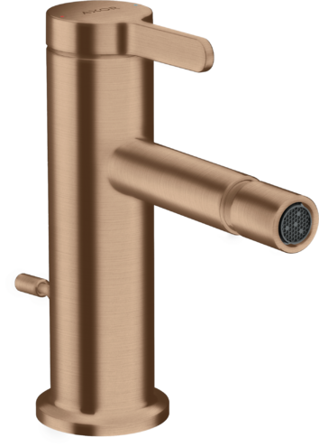 Купить купить смеситель для биде, axor one, однорычажный, со сливным гарнитуром, шлифованное красное золото арт. 48210310
