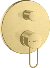 Смеситель для ванны AXOR Uno однорычажный, скрытого монтажа, с рукояткой-петлей, шлифованная медь арт. 38426950