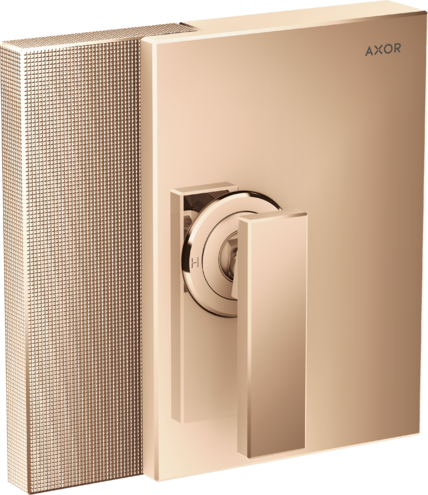 Купить купить смеситель для душа axor edge скрытого монтажа с алмазной огранкой, полированное красное золото арт. 46651300