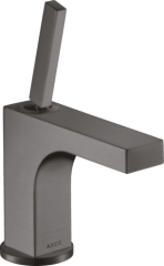 Смеситель раковины AXOR Citterio 90, с тонкой рукояткой, для гостевой раковины, со сливным гарнитуром, матовый черный, хром арт. 39035340