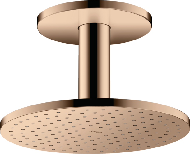 Купить купить верхний душ axor showersolutions 250 2jet, с потолочным подсоединением, полированное красное золото арт. 35297300