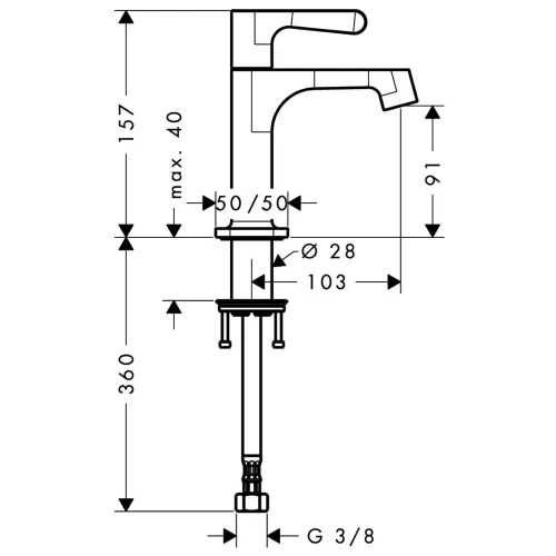 Купить купить кран axor citterio m 90, без сливного набора, хром арт. 34130000
