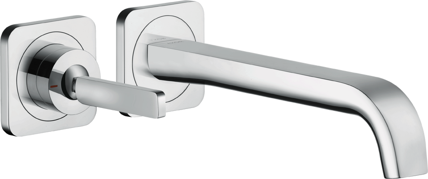 Купить купить смеситель для раковины настенный axor citterio e 221 мм, с отдельными розетками, хром арт. 36106000