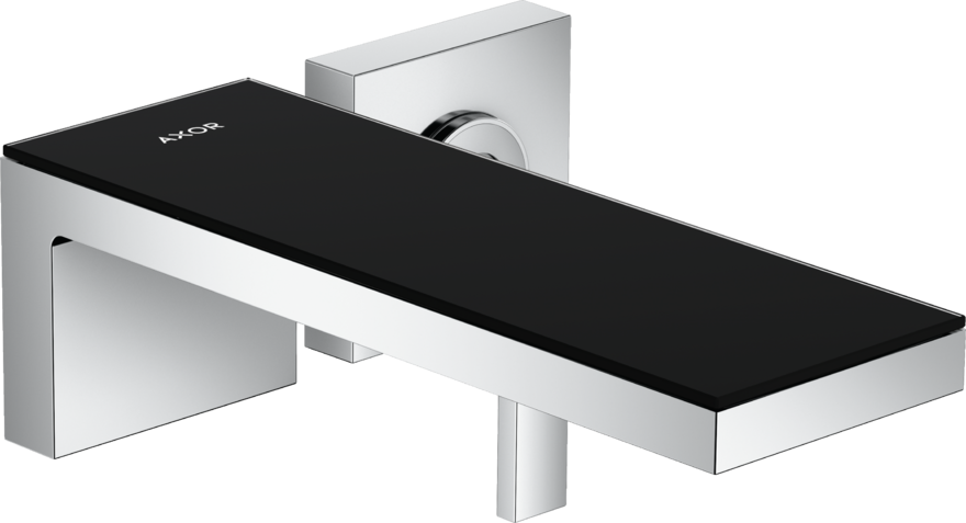 Купить купить смеситель для раковины axor myedition настенный с изливом 221 мм, зеркальный черный, хром арт. 47060600