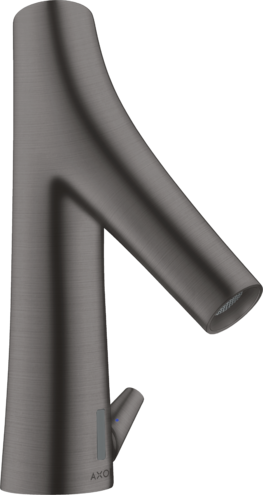 Купить купить смеситель для раковины axor starck organic, электронный, с регулировкой температуры, питание от сети 230v, шлифованный черный, хром арт. 12173340