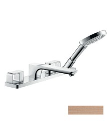 Смеситель для ванны Axor Urquiola, на 4 отверстия, монтаж на плитку, шлифованное красное золото арт. 11445310