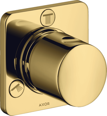 Купить купить запорный/переключающий вентиль trio/quattro axor citterio m, скрытого монтажа, полированное золото арт. 34920990