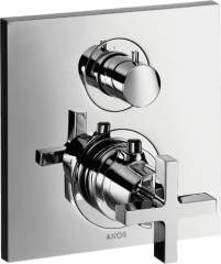 Термостат с запорным/переключающим вентилем AXOR Citterio с крестообразной рукояткой, хром арт. 39725000