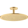Купить купить верхний душ axor showersolutions, 350, 1 jet, потолочным подсоединением, шлифованное золото арт. 26035250