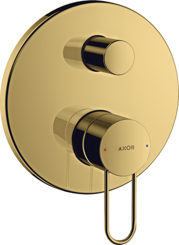 Купить купить смеситель для ванны axor uno однорычажный, скрытого монтажа, с рукояткой-петлей, полированное золото арт. 38426990