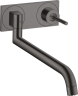 Купить купить смеситель для кухни axor uno однорычажный, настенный, матовый черный, хром арт. 38815340