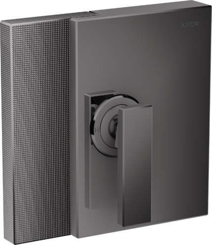 Купить купить смеситель для душа axor edge скрытого монтажа с алмазной огранкой, полированный черный, хром арт. 46651330