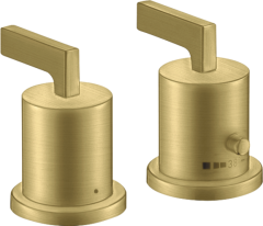 Термостат на край ванны AXOR Citterio на 2 отверстия с рычаговыми рукоятками, матовая латунь арт. 39482950