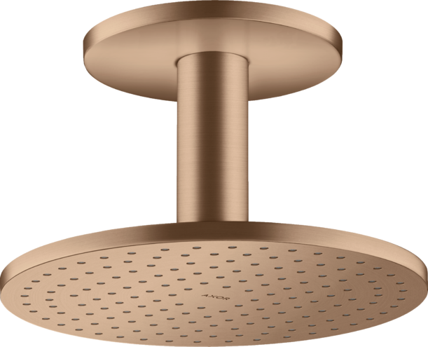 Купить купить верхний душ axor showersolutions 250 2jet, с потолочным подсоединением, матовое красное золото арт. 35297310