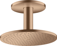 Верхний душ AXOR ShowerSolutions 250 2jet, с потолочным подсоединением, матовое красное золото арт. 35297310