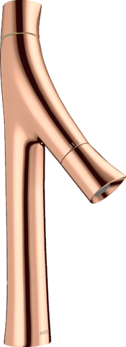 Купить купить смеситель для раковины axor starck organic 170, с двумя рукоятками, для накладной раковины, с не запираемым сливным набором, полированное красное золото арт. 12012300