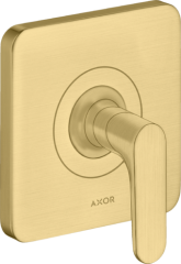 Запорный вентиль Axor Citterio M, с рычаговой рукояткой, скрытого монтажа, шлифованное золото арт. 34960250