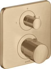 Термостат Axor Citterio M, с запорным/ переключающим вентилем, шлифованная бронза арт. 34725140
