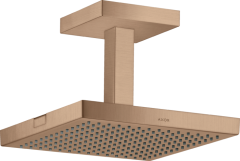 Верхний душ AXOR ShowerSolutions 240/240 1jet, с потолочным подсоединением, шлифованное красное золото арт. 10929310