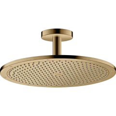 Верхний душ Axor ShowerSolutions, 350, 1 jet, потолочным подсоединением, полированная бронза арт. 26035130