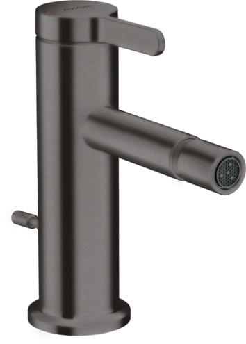 Купить купить смеситель для биде, axor one, однорычажный, со сливным гарнитуром, шлифованный черный, хром арт. 48210340