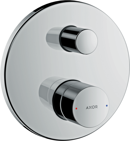 Купить купить смеситель для ванны axor uno однорычажный, скрытого монтажа, с рукояткой zero, шлифованный черный, хром арт. 45405340