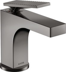 Смеситель для гостевой раковины AXOR Citterio 90, с рычажной ручкой - ромбический вырез, полированный черный, хром арт. 39001330