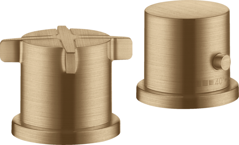 Купить купить термостат на край ванны axor citterio e на 2 отверстия, матовая бронза арт. 36412140