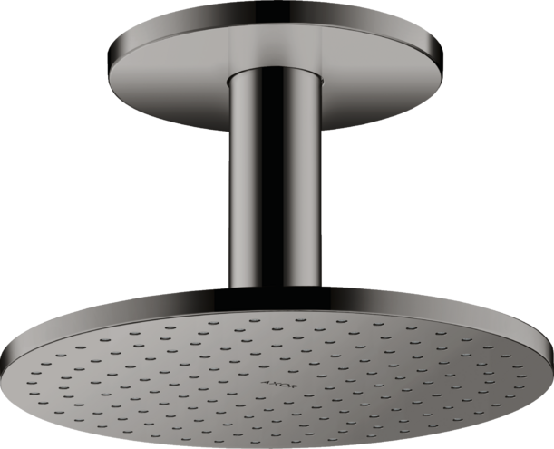 Купить купить верхний душ axor showersolutions 250 2jet, с потолочным подсоединением, полированный черный, хром арт. 35297330