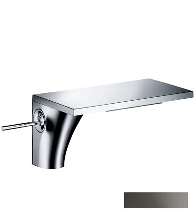 Купить купить смеситель для раковины axor massaud, однорычажный, 110, с не запираемым сливным набором, полированный черный, хром арт. 18010330