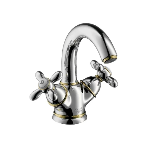 Купить купить смеситель axor carlton для раковины с высотой излива 130 мм с двумя рукоятками с поворотным изливом и медными трубками со сливным гарнитуром, хром арт. 17030000