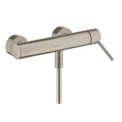 Смеситель для душа Axor Starck, однорычажный, внешнего монтажа, с плоской рычаговой рукояткой, шлифованный никель арт. 10665820