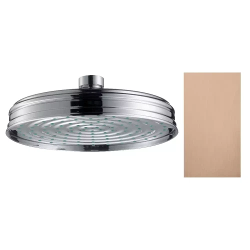 Купить купить верхний душ axor montreux classic, 180 мм, 1 jet, шлифованное красное золото арт. 28487310