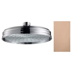 Верхний душ Axor Montreux Classic, 180 мм, 1 jet, шлифованное красное золото арт. 28487310