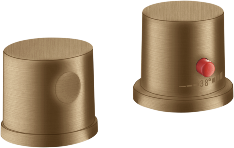 Купить купить термостат axor uno на край ванны, на 2 отверстия, шлифованная бронза арт. 38480140