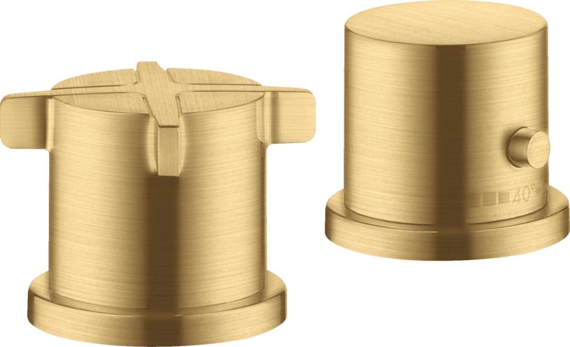 Купить купить термостат на край ванны axor citterio e на 2 отверстия, матовое золото арт. 36412250