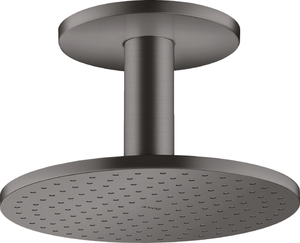 Купить купить верхний душ axor showersolutions 250 2jet, с потолочным подсоединением, матовый черный, хром арт. 35297340